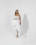Hand-Embroidered Floral Gown | Premium Tulle & Satin