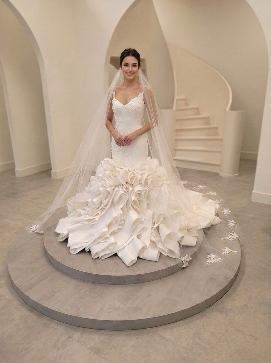 Bespoke Floral Couture Bridal Gown - The Inner Light Collection